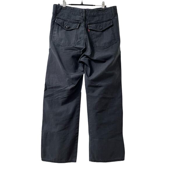 Levi's Womens Ribcage Straight Ankle Utility Pants Size 30 Black High‎ Rise - Picture 2 of 8